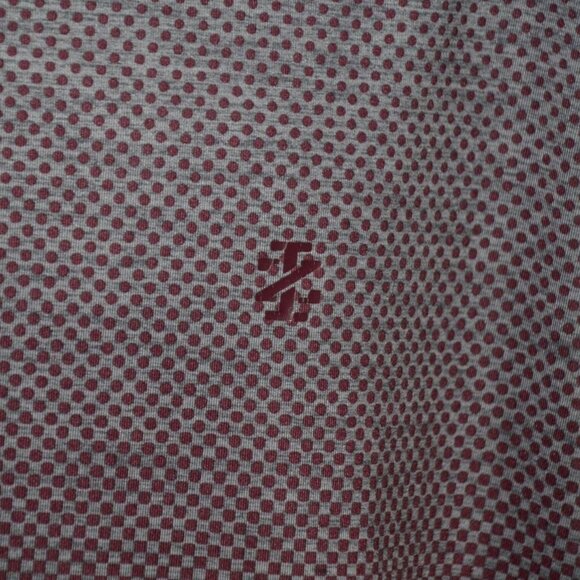 Izod Ombre Dot Print Golf Polo Shirt Men's Size XL Rare Pattern Stretch Material - Picture 3 of 9